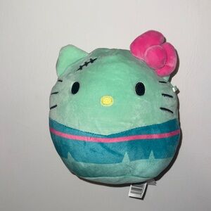 Squishmallow Hello Kitty Plush - Mint Green with Pink Bow and Teal Accent